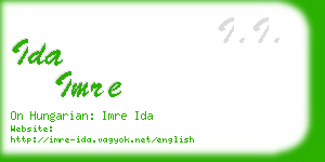 ida imre business card